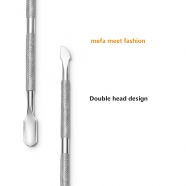 MEFA MEET FASHION Care Cuticle Pusher and Spoon Nail Cleaner - Professional Grade Stainless Steel Cuticle Remover and Cu